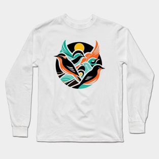 Birds MCM Mid Century Long Sleeve T-Shirt